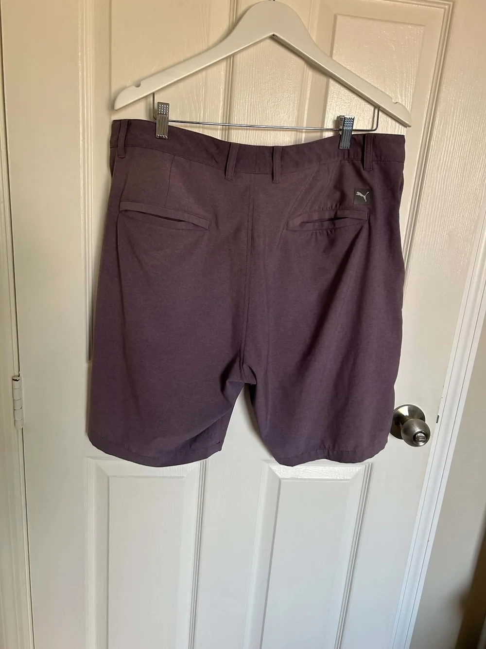 Puma Men's Plum Flat-Front Casual Shorts